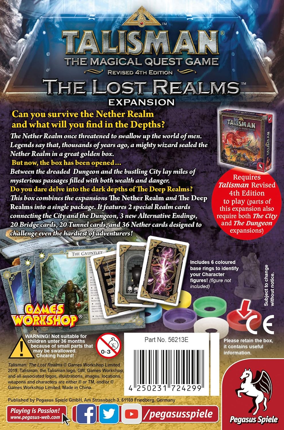 Pegasus Spiele | Talisman: The Lost Realms Expansion | Board Game | Ages 13+ | 2-6 Players | 90 Minutes Playing Time