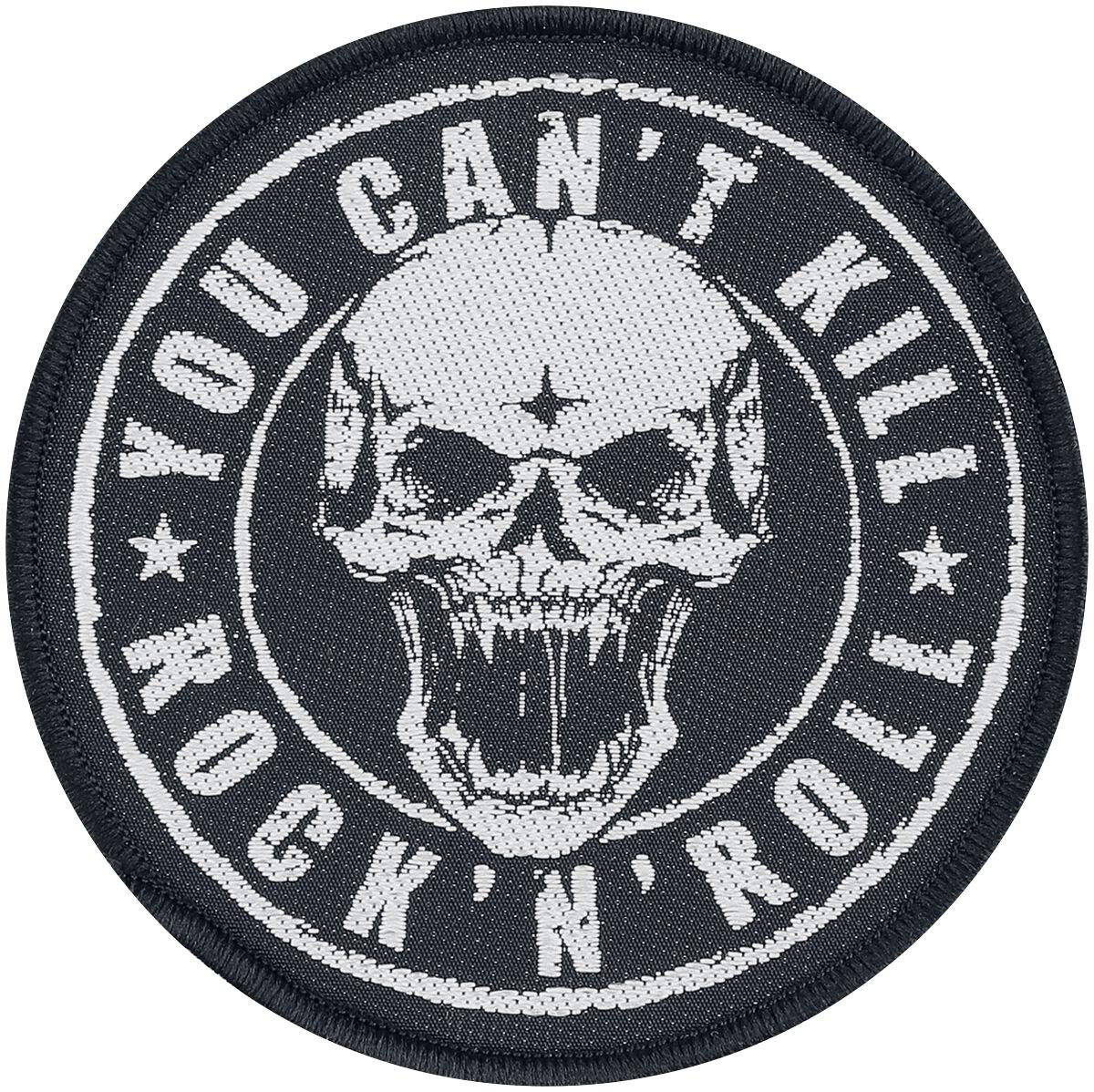 You Can't Kill Rock N Roll Unisex Parche negro-blanco
