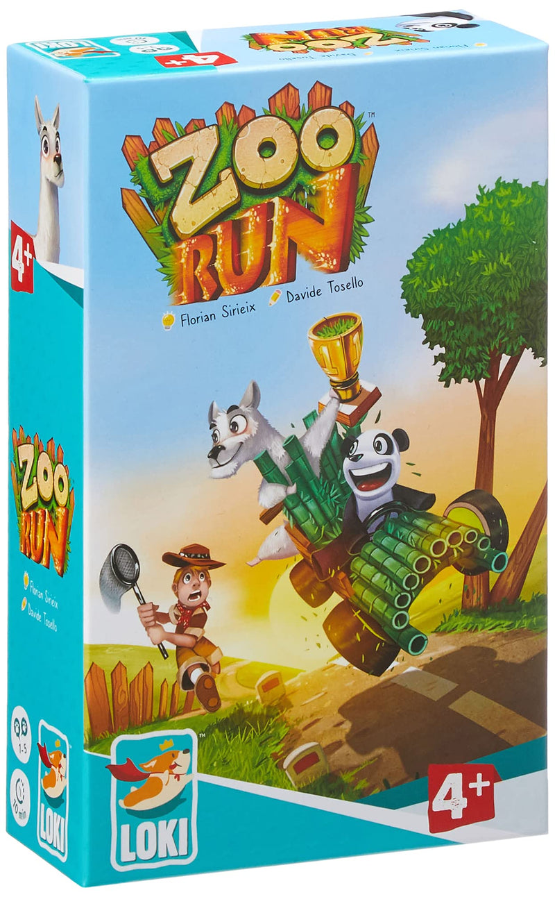 Iello | Zoo Run | Board Game | Ages 4+ | 1-5 Players | 15 Minutes Playing Time