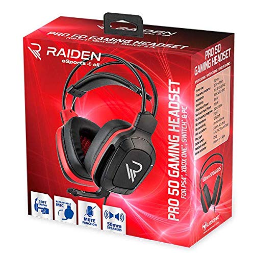 Subsonic - Gamer Headset - Pro Gaming 50 for PS4 - Xbox One - PC - Nintendo Switch - Red Sports Edition (PlayStation Vita///