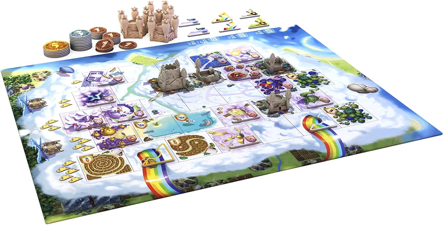 IELLO: Bunny Kingdom in The Sky, Strategy Board Game, New Game Mechanics & Interactions with The Existing Board, 45 Minute Play Time, 2 to 5 Players, Ages 14 and Up