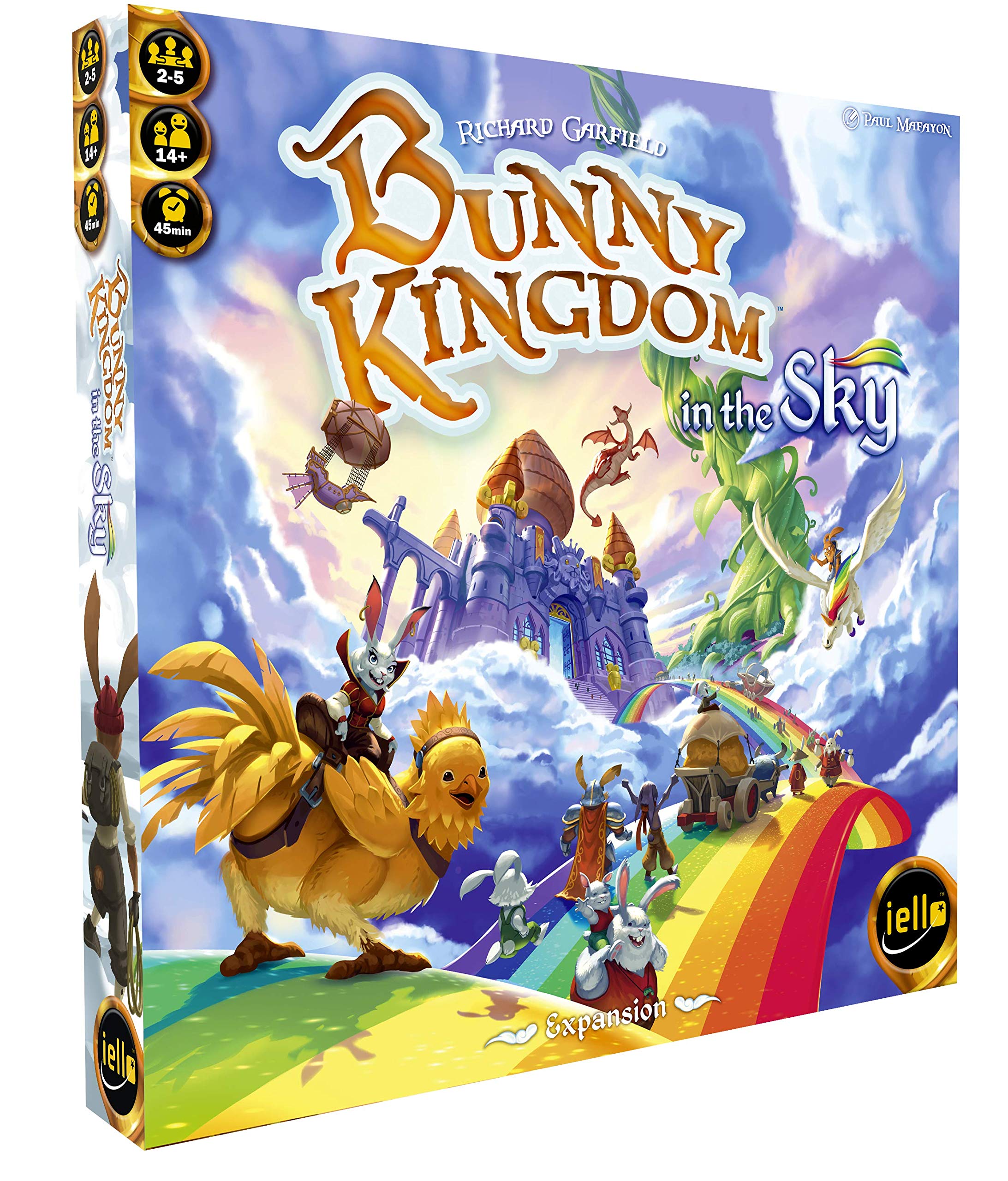 IELLO: Bunny Kingdom in The Sky, Strategy Board Game, New Game Mechanics & Interactions with The Existing Board, 45 Minute Play Time, 2 to 5 Players, Ages 14 and Up