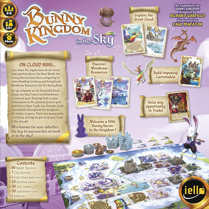 IELLO: Bunny Kingdom in The Sky, Strategy Board Game, New Game Mechanics & Interactions with The Existing Board, 45 Minute Play Time, 2 to 5 Players, Ages 14 and Up