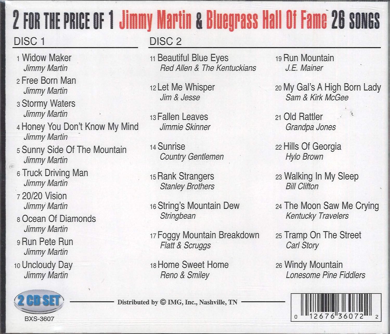 26 Songs: Jimmy Martin & Others