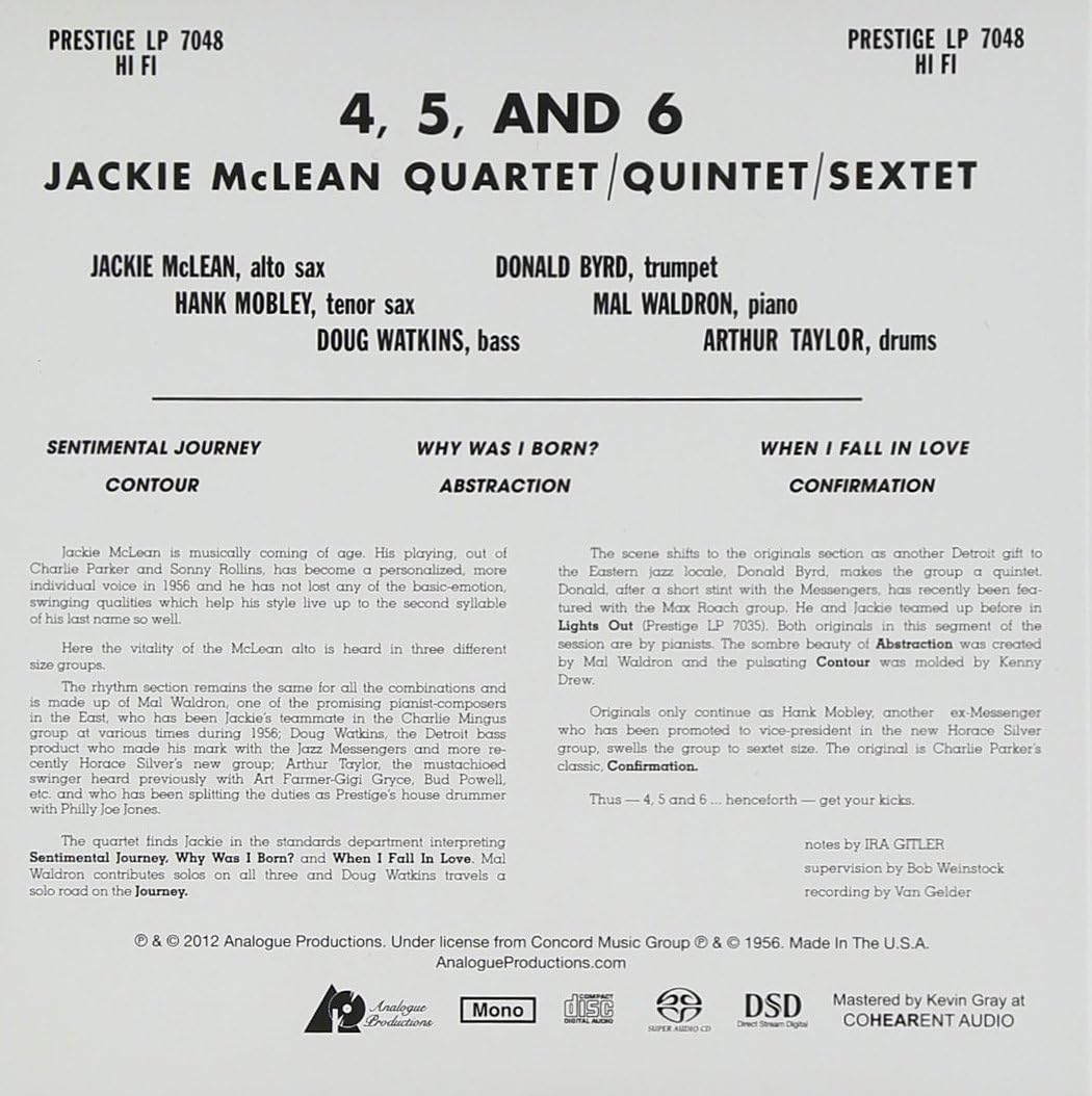 4, 5 And 6 - Jackie Mclean