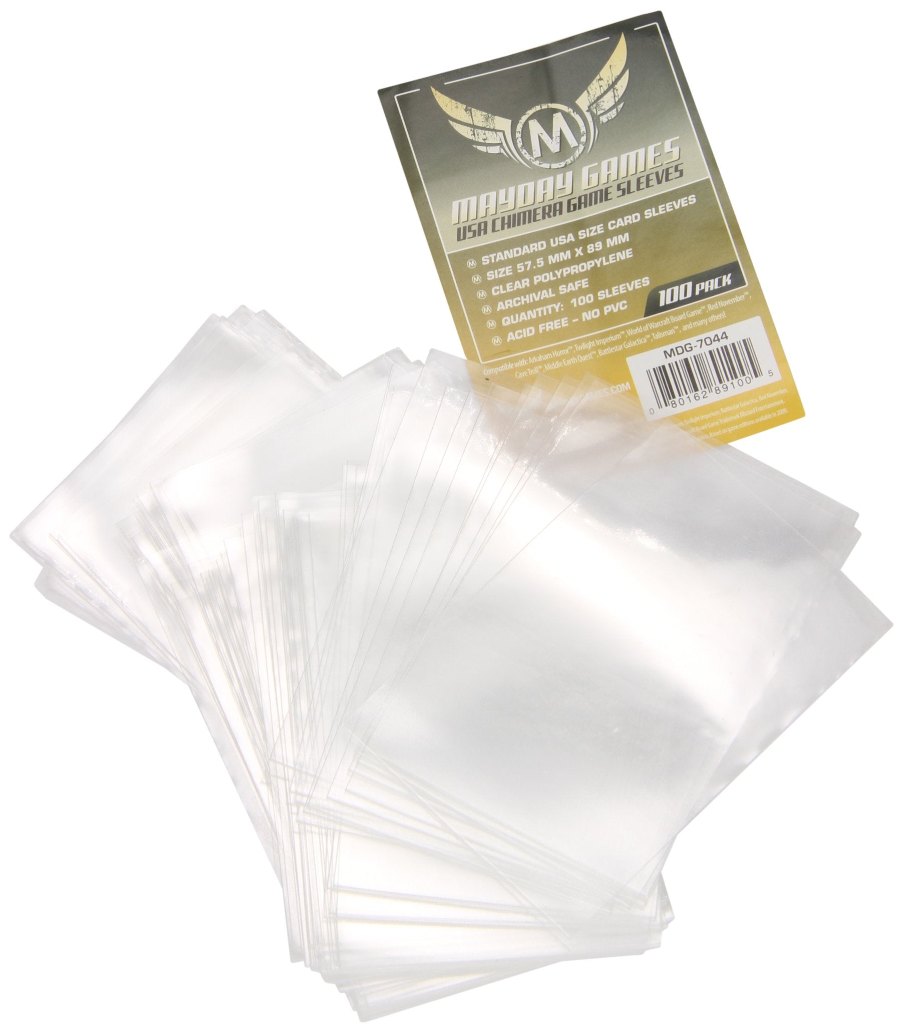Mayday Games 57.5 x 89 mm SLEEVES Chimera USA Card Game (Pack of 100