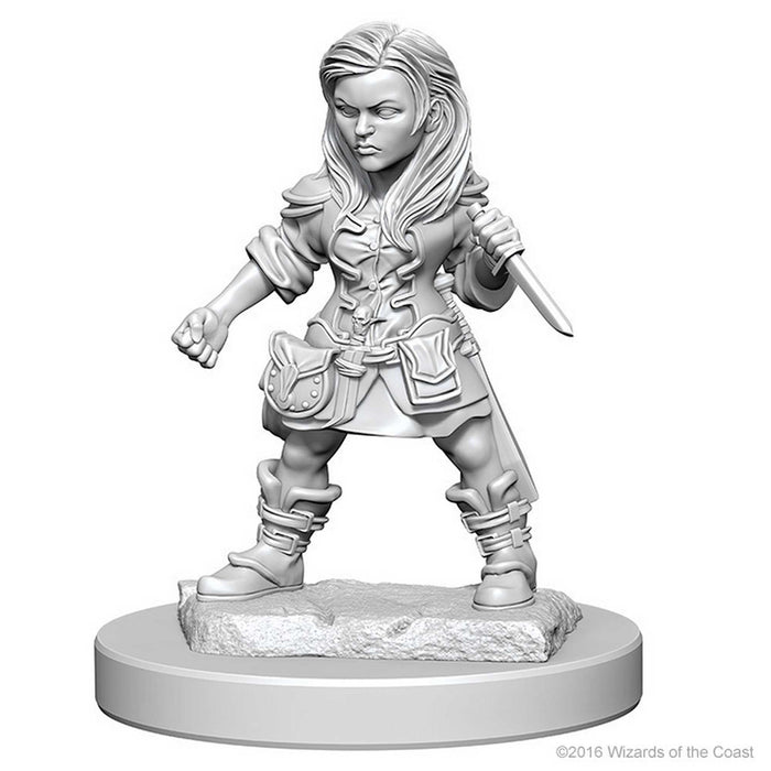 D&D Unpainted Miniatures: Halfling Female Rogue