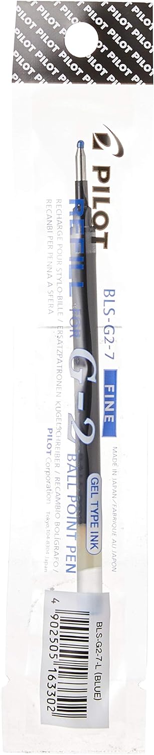 Pilot BLS-G2-7-L, Refill for G-2, Gel, 07, Blue