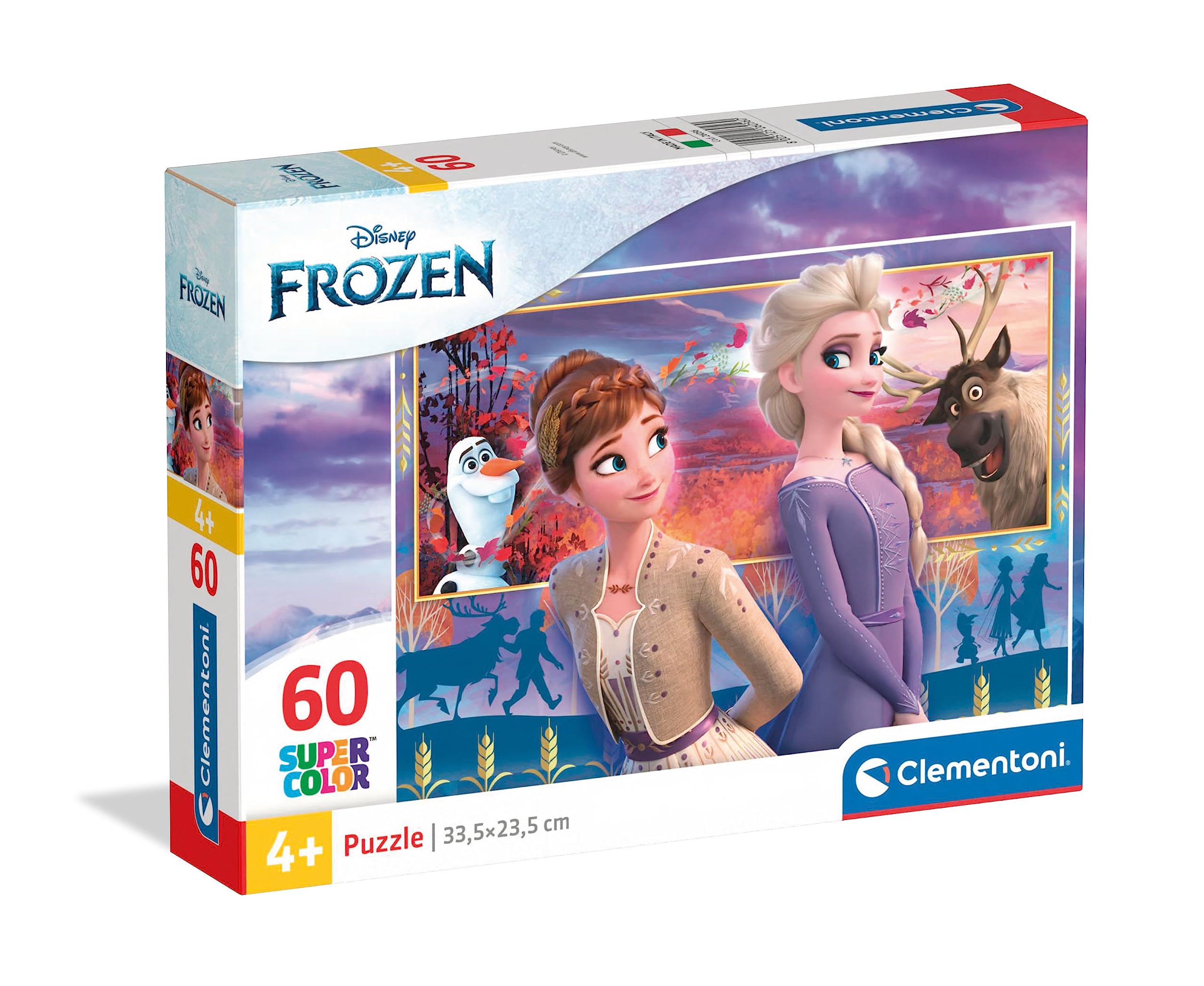 Clementoni - 26056 - Supercolor Puzzle - Disney Frozen 2 - 60 pieces - Made in Italy - jigsaw puzzle children age 5+