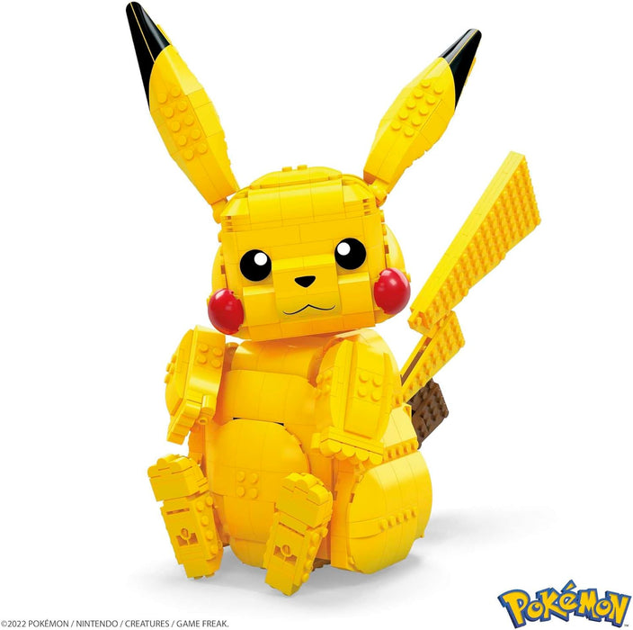 MEGA Pokémon Action Figure, Jumbo Pikachu Pokemon, Building Toys for Kids and Adults, Collectible Character Model with 825 Pieces, 32 cm Tall, Toy for Ages 8 and Up, FVK81