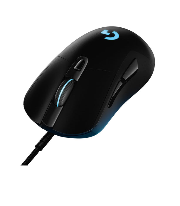 Logitech G403 HERO-gamingmuis met HERO 25K DPI-sensor, LIGHTSYNC RGB, licht gewicht van 87 g en optioneel 10 g gewicht, pc/Mac - zwart