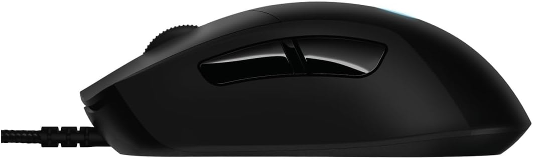 Logitech G403 HERO-gamingmuis met HERO 25K DPI-sensor, LIGHTSYNC RGB, licht gewicht van 87 g en optioneel 10 g gewicht, pc/Mac - zwart