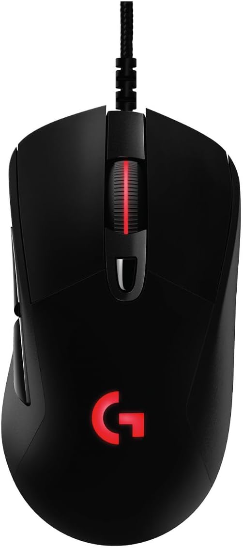 Logitech G403 HERO-gamingmuis met HERO 25K DPI-sensor, LIGHTSYNC RGB, licht gewicht van 87 g en optioneel 10 g gewicht, pc/Mac - zwart