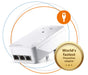 devolo Magic 2-2400 LAN Triple: Add-on Powerline Adapter (Up to 2400 Mbps for Your Powerline Home Network, 3x Gb LAN Ports, Ideal for Online Gaming, 4k/8k UHD Streaming, Stable Home Working