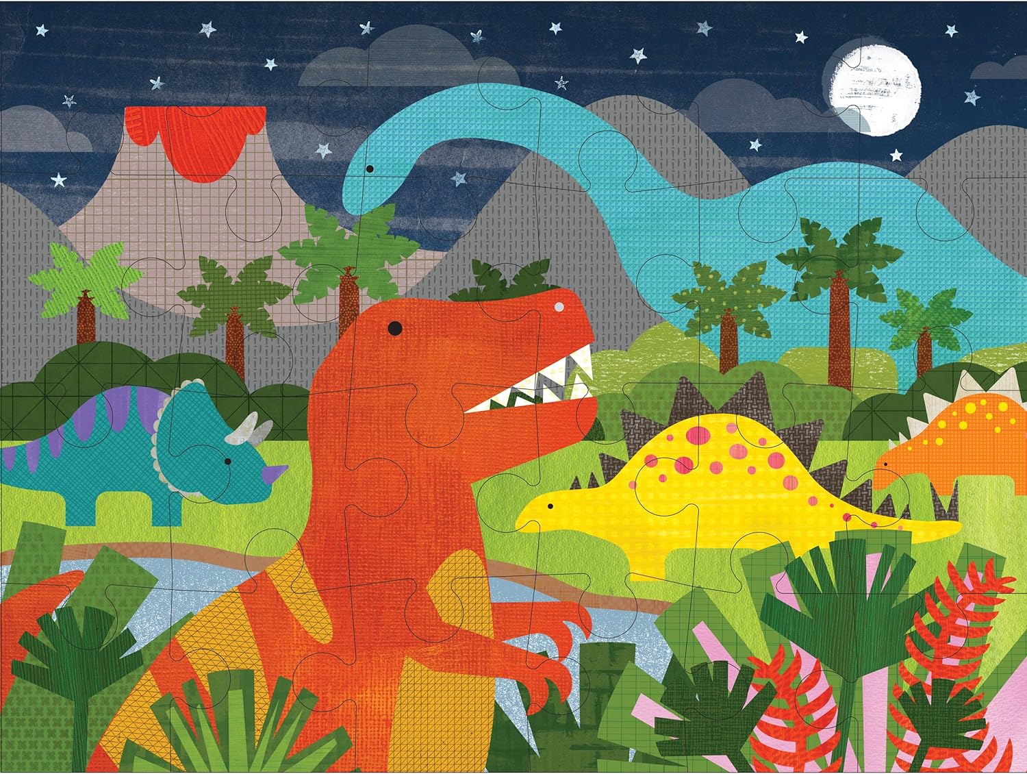 Petit Collage Floor Puzzle | Dinosaurs