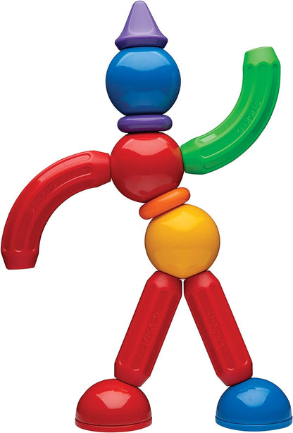 Stick-O magnetische Bausteine für Kinder ab 1 Jahre, kreatives Konstruktionsspielzeug, Lernspielzeug mit Magnet, 36 Modelle für Mädchen und Jungen, Montessori Spielzeug, 20 Teile Set