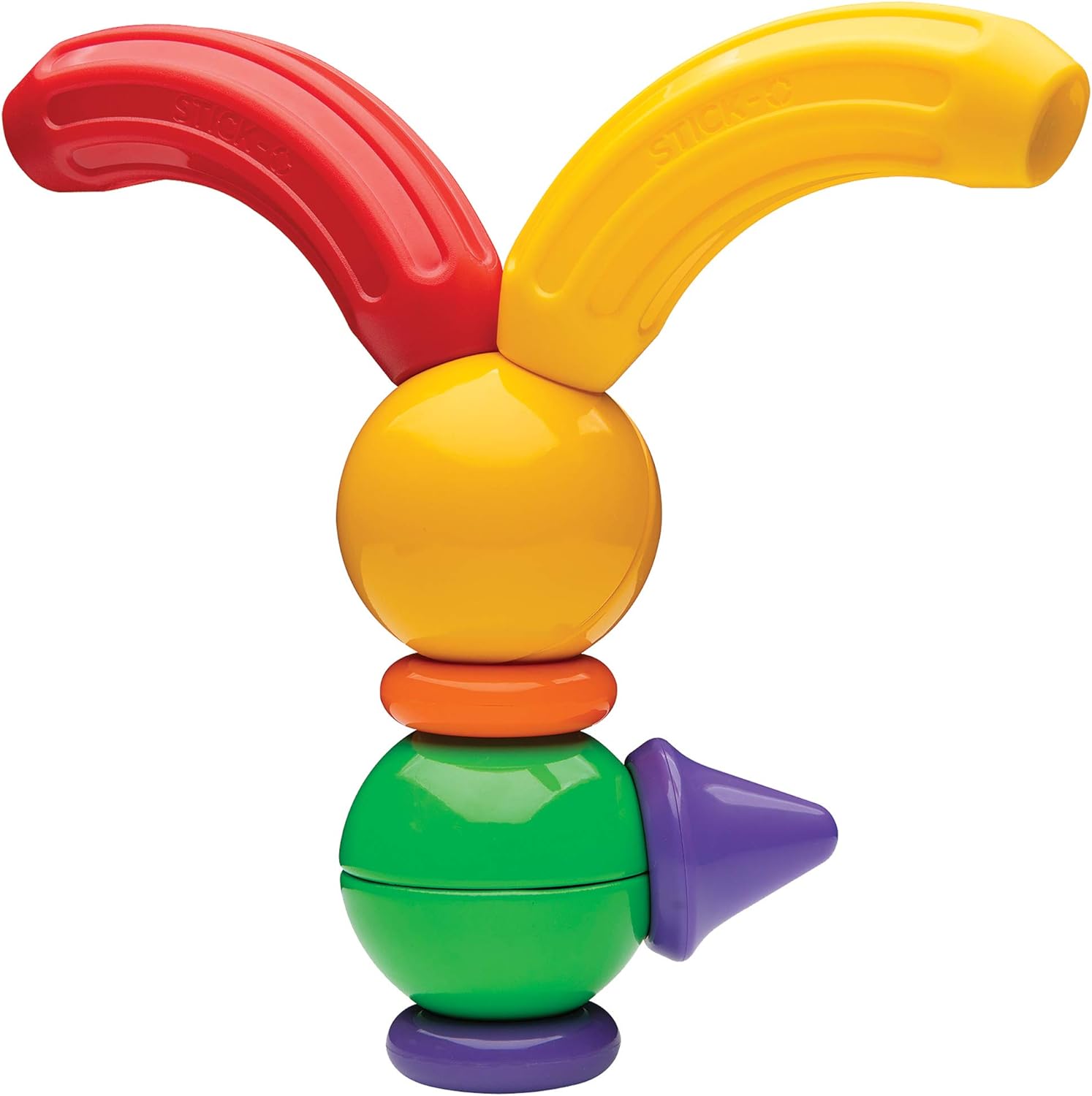 Stick-O magnetische Bausteine für Kinder ab 1 Jahre, kreatives Konstruktionsspielzeug, Lernspielzeug mit Magnet, 36 Modelle für Mädchen und Jungen, Montessori Spielzeug, 20 Teile Set
