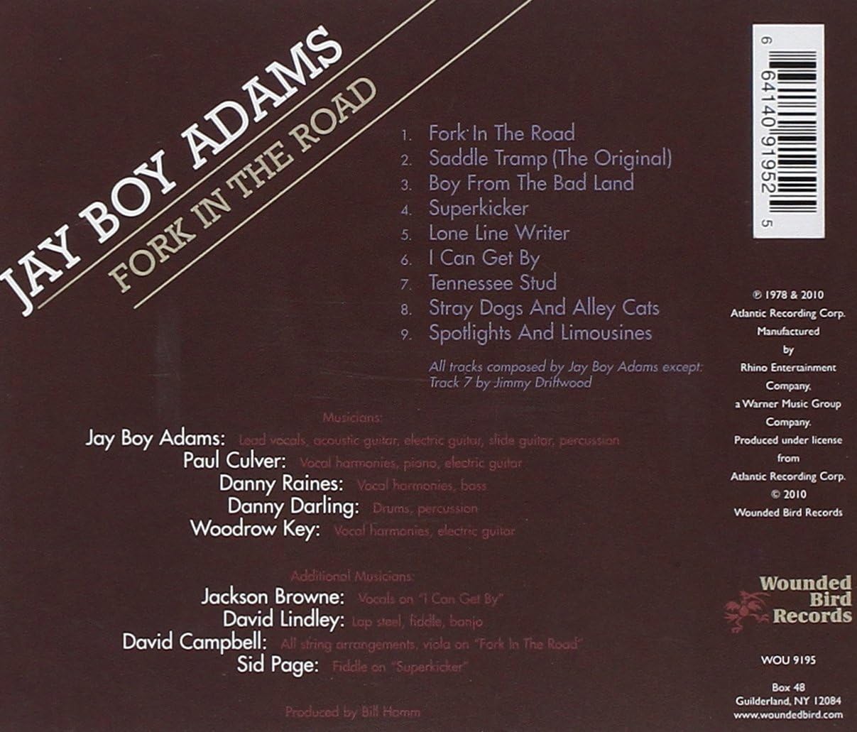 Jay Boy Adams - Fork In The Road
