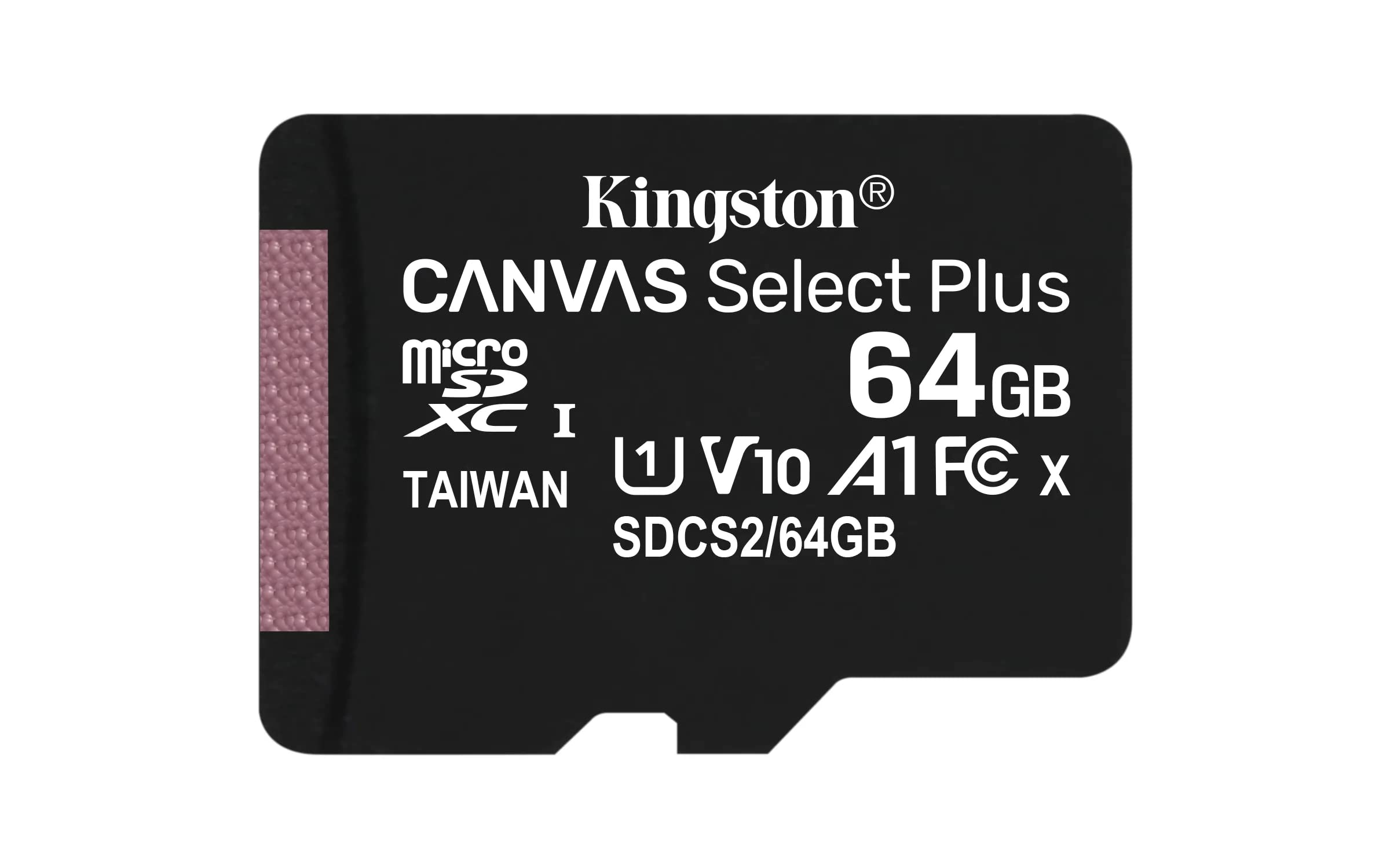 Kingston Canvas Select Plus microSD Card SDCS2/64 GB Class 10 (SD Adapter Included