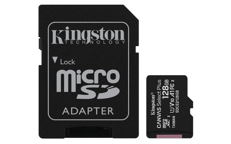 Kingston Canvas Select Plus microSD Speicherkarte, SDCS2/128GB Class 10 (inkl. SD Adapter