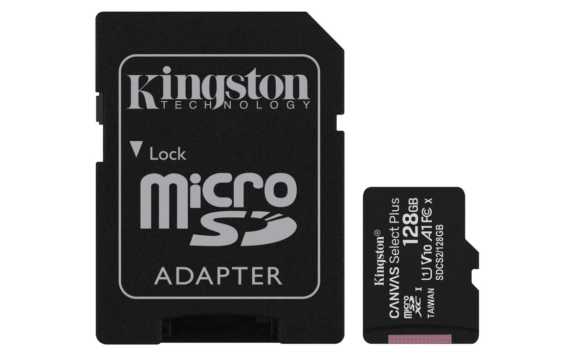 128Gb Microsdxc Canvas Select 100R A1 C10 Card + Sd Adapter