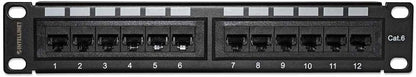 Intellinet Patch Panel, Cat6, 10 Inch, UTP, 1U, 12-Port