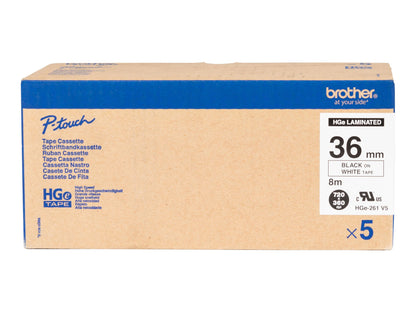 Brother TZe-325 - Standard adhesive - white on black - Roll (0.9 cm x 8 m) 1 cassette(s) laminated tape - for Brother PT-D210, D600, H110, P-Touch PT-1005, 1880, E800, H110, P-Touch Cube Plus PT-P710