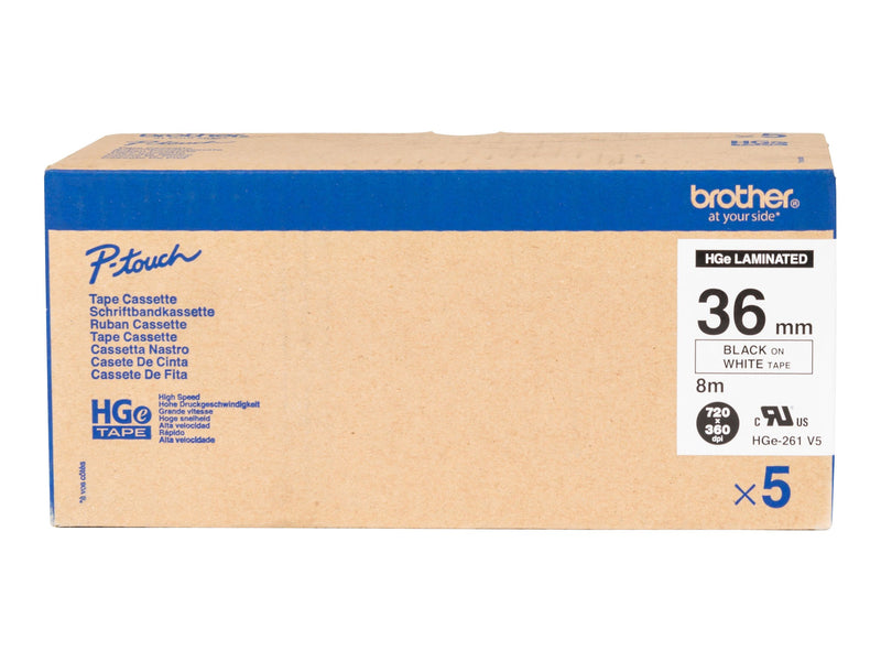 Brother TZe-325 - Standard adhesive - white on black - Roll (0.9 cm x 8 m) 1 cassette(s) laminated tape - for Brother PT-D210, D600, H110, P-Touch PT-1005, 1880, E800, H110, P-Touch Cube Plus PT-P710