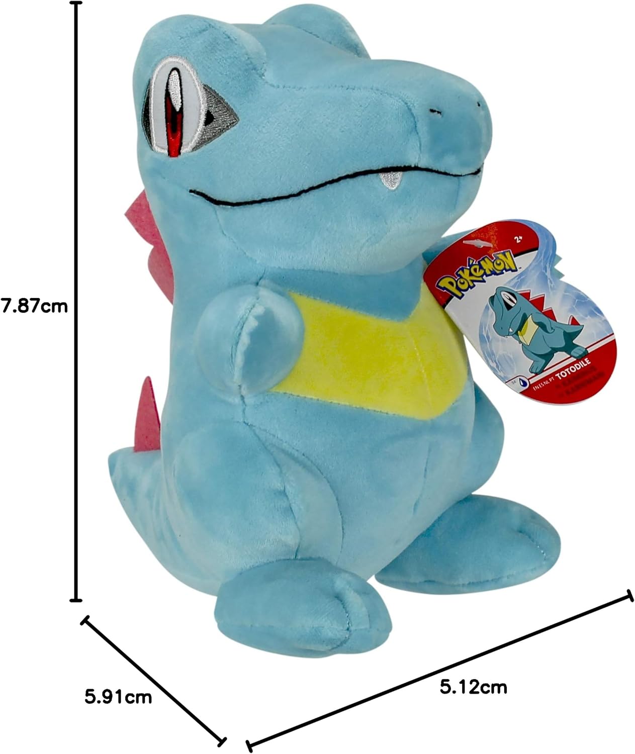 Pokemon Totodile 20cm Plush Toy - 2022 New Pokemon Toys - Officially Licensed Pokemon Plush Toy