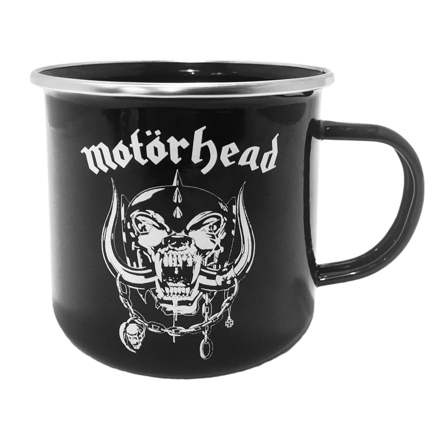 KlangUndKleid.de Z888695 Motörhead Tasse WARPIG Emaille Kaffeebecher, 1 Stück (1er Pack