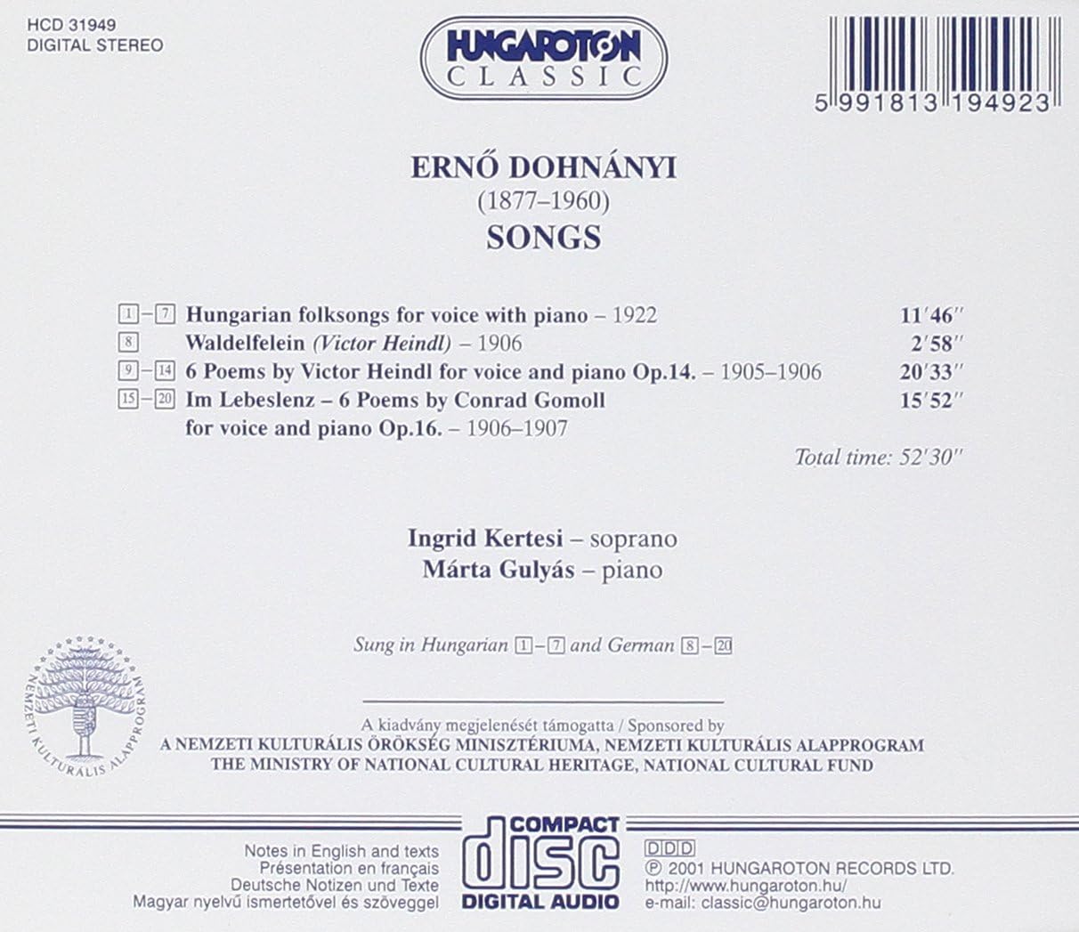 Songs Complete (Kertesi, Gulyas)