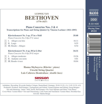 Beethoven: Piano Concertos Nos. 3 & 4