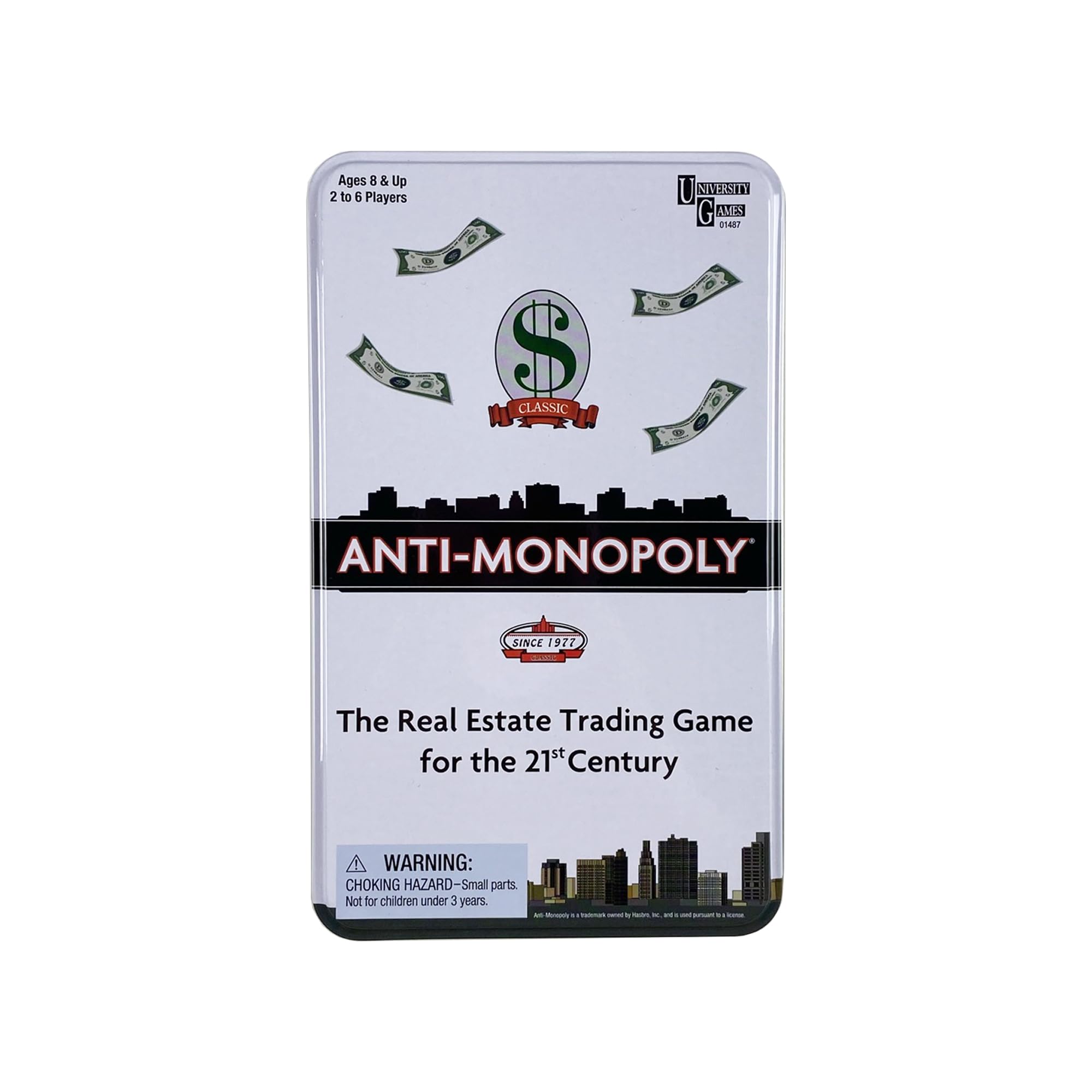 University Games Anti Monopoly Travel Tin, 1487