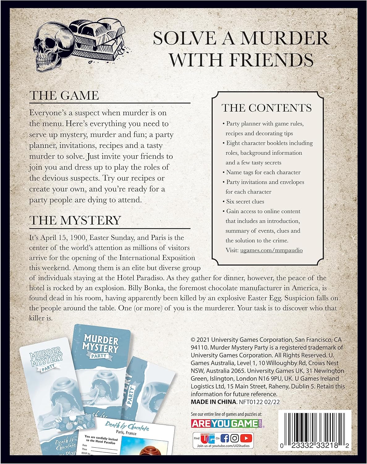 Murder Mystery Adult Party Game | Death By Chocolate