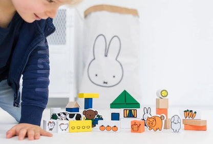 Bambolino Toys Miffy 33410 Wooden Building Blocks Farm
