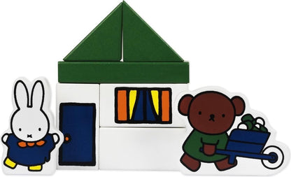 Bambolino Toys Miffy 33410 Wooden Building Blocks Farm