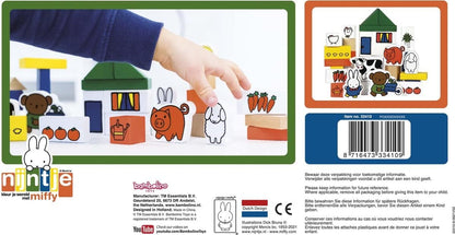 Bambolino Toys Miffy 33410 Wooden Building Blocks Farm