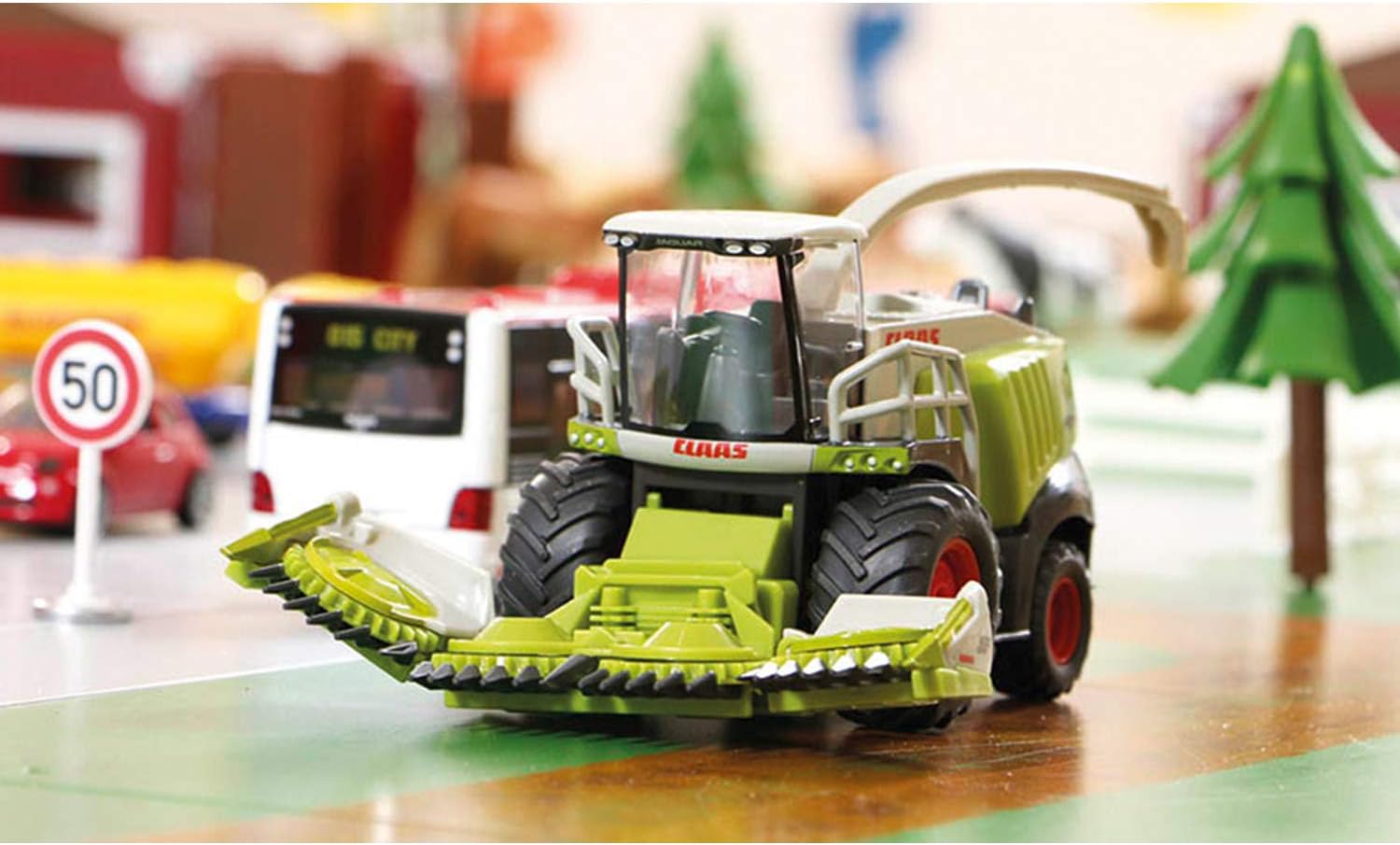 siku 1993, Claas Forage Harvester, 1:50, Metal,Plastic, Green, Folding and removable harvester