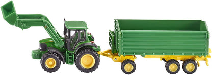 siku 1843, John Deere with Front Loader and Trailer, 1:87, Metal,Plastic, Green, Tipper Trailer