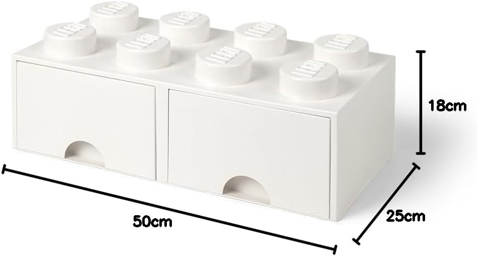 Opberglade Lego: brick 8 wit (RC029555)