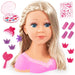 Bayer Charlene Super Model 27cm Doll Head for Hair Styling & Accessories - Styling Head with Brush, Comb, Clips & Curlers - Kids Hairdressing Play Set with Cosmetic Palette & Stickers (Ages 3+