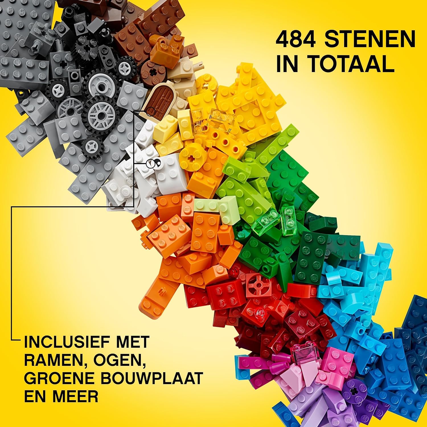 LEGO 10696 Classic Mittelgroße Bausteine-Box, Bausteine mit Aufbewahrungsbox für Kinder, Geschenk für Jungen und Mädchen ab 4 Jahren