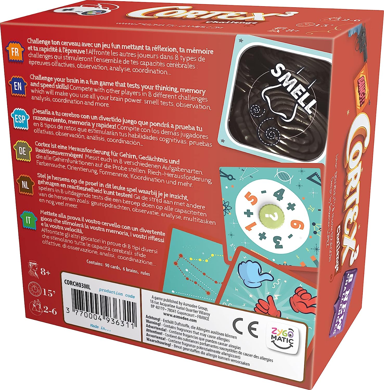 Zygomatic | Cortex Challenge: 3rd Edition| Card Game | Ages 8+ | 2-6 Players | 15 Minutes Playing Time