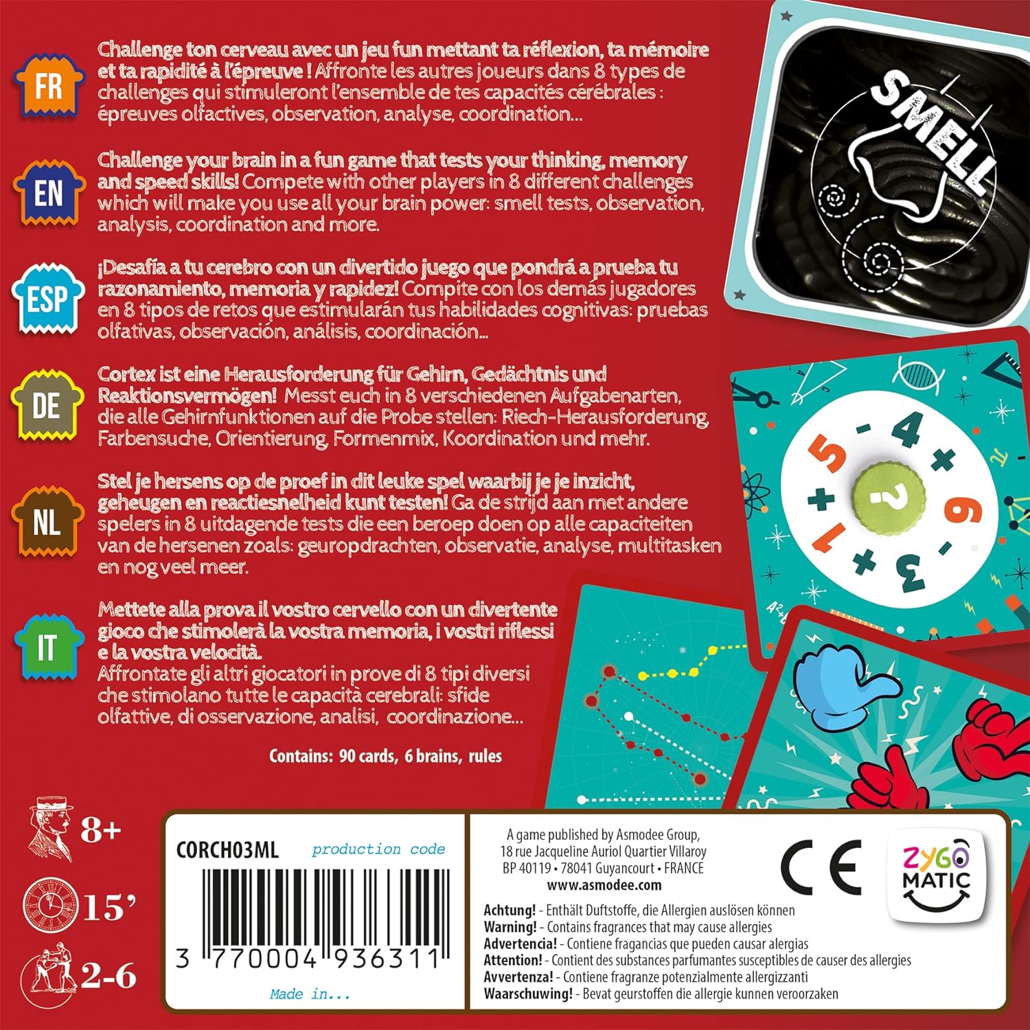 Zygomatic | Cortex Challenge: 3rd Edition| Card Game | Ages 8+ | 2-6 Players | 15 Minutes Playing Time