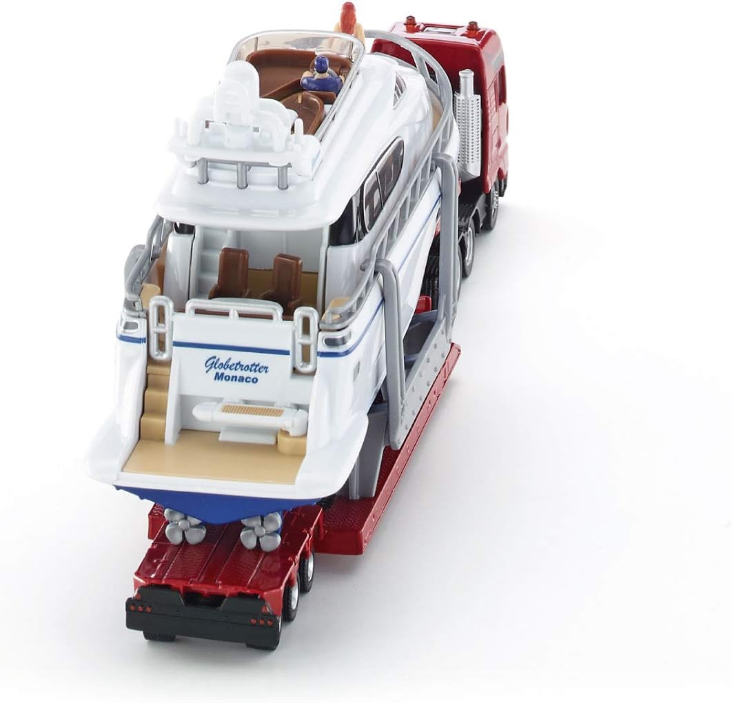 siku 1849, Heavy Load Transporter with Yacht, 1:87, Metal/Plastic, Multicolour, Rubber tyres Heavy transport by yacht