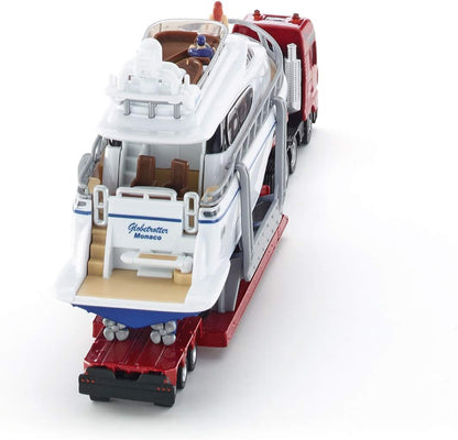 siku 1849, Heavy Load Transporter with Yacht, 1:87, Metal/Plastic, Multicolour, Rubber tyres Heavy transport by yacht