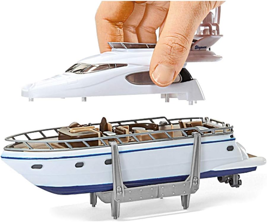 siku 1849, Heavy Load Transporter with Yacht, 1:87, Metal/Plastic, Multicolour, Rubber tyres Heavy transport by yacht