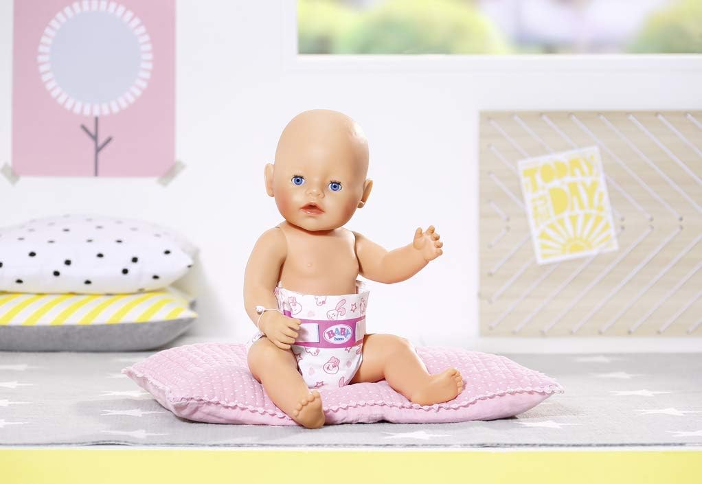 BABY born Nappies for 43 cm Doll - Easy for Small Hands, Creative Play Promotes Empathy & Social Skills, For Toddlers 3 Years & Up - Includes 5 Nappies