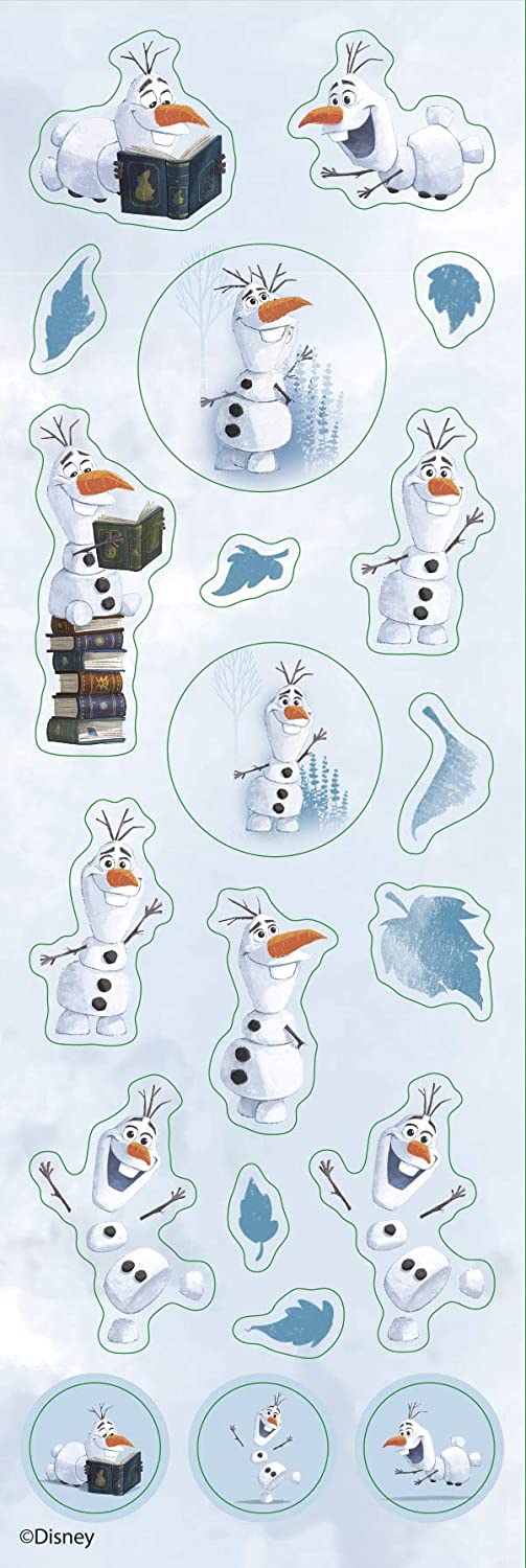 Large Frozen II Sticker Box with Over 1100 Stickers on 12 Rolls with Anna & Elsa Designs - Ideal for Scrapbooking and Crafts