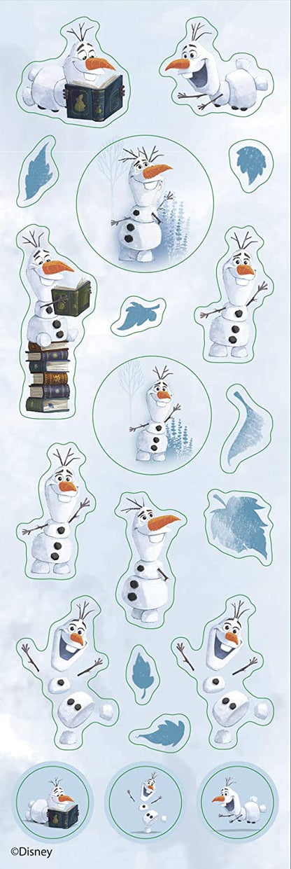 Large Frozen II Sticker Box with Over 1100 Stickers on 12 Rolls with Anna & Elsa Designs - Ideal for Scrapbooking and Crafts